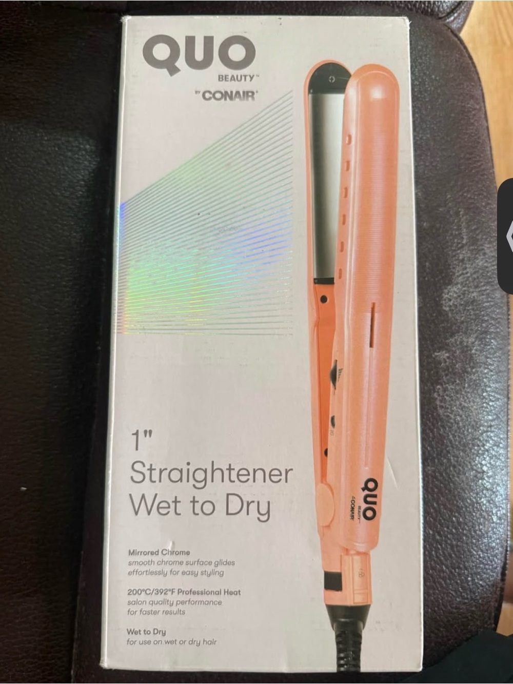 Quo by Conair 1" Wet-to-Dry Hair Straightener - Coral Orange
